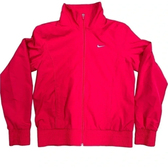 Vintage Nike Women’s Athletic Dept Full‎ Zip Track Jacket Long Sleeve Vented Med - Picture 1 of 14